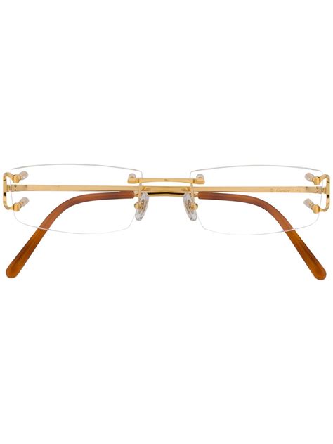 cartier glasses frames price|cartier eyewear rectangular frame glasses.